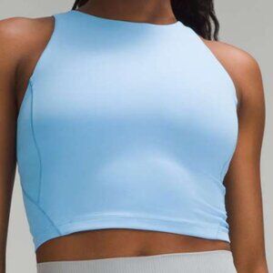 lululemon Align High-Neck Tank Top with built in bra size 6 light blue color wor
